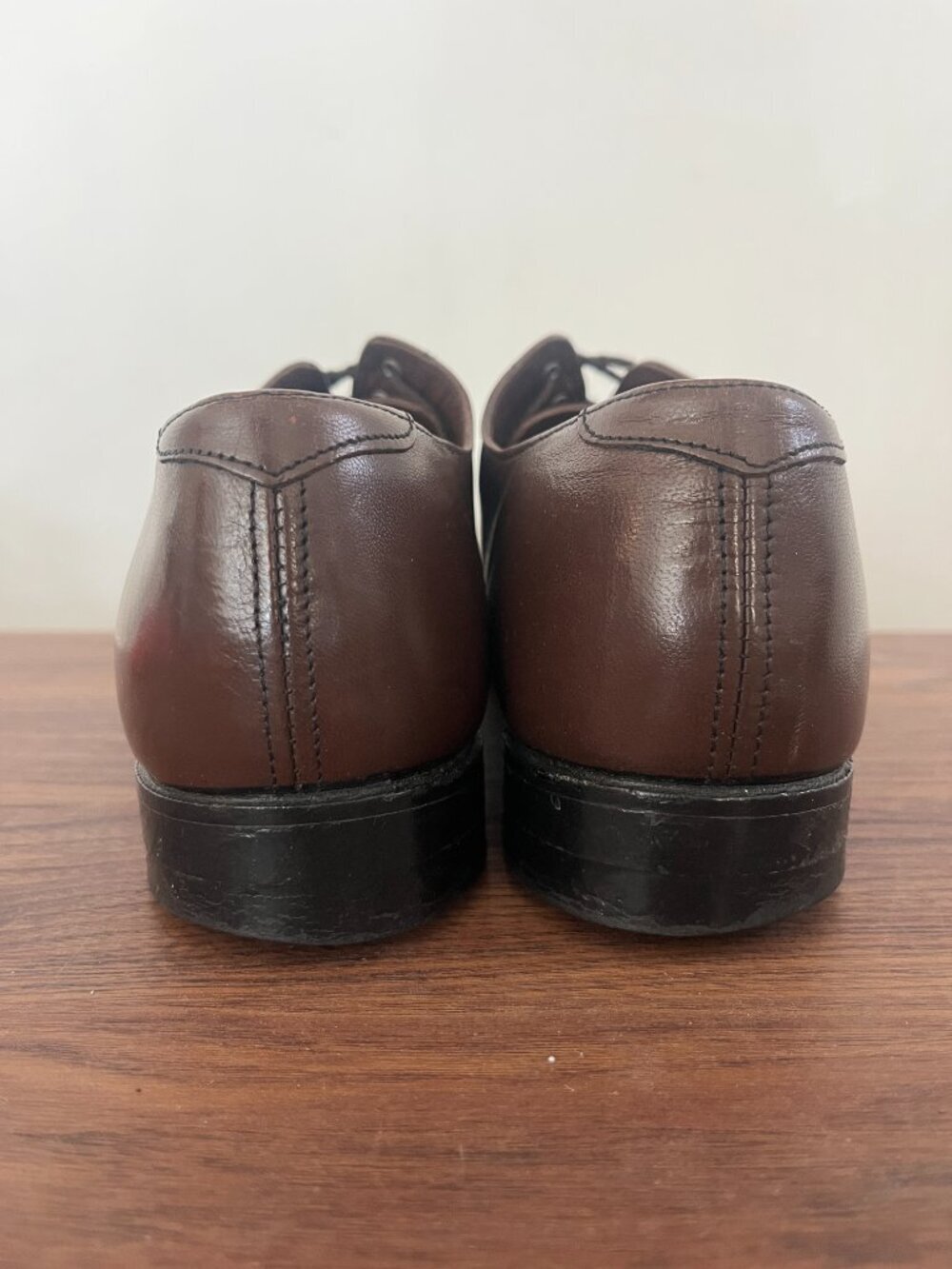 VTG Stacy Adams Men's 10D Brown Leather Oxford Lace Up Professional Work Dapper - Picture 6 of 8